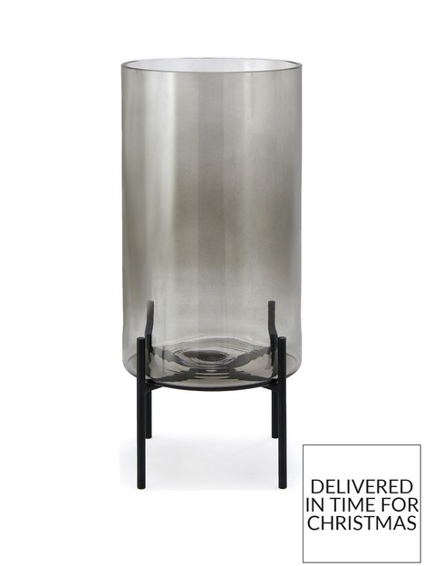 very-home-cylinder-glass-vase-with-metal-stand