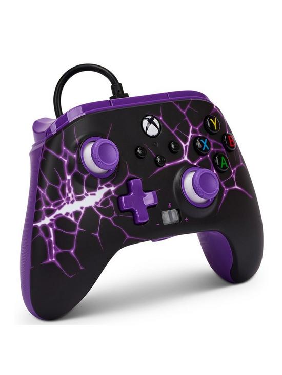 stillFront image of powera-enhanced-wired-controller-for-xbox-purple-magma