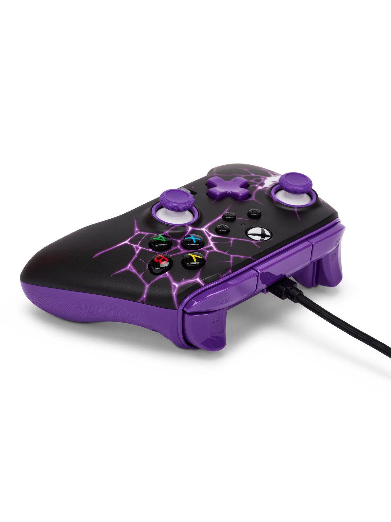  image of powera-enhanced-wired-controller-for-xbox-purple-magma