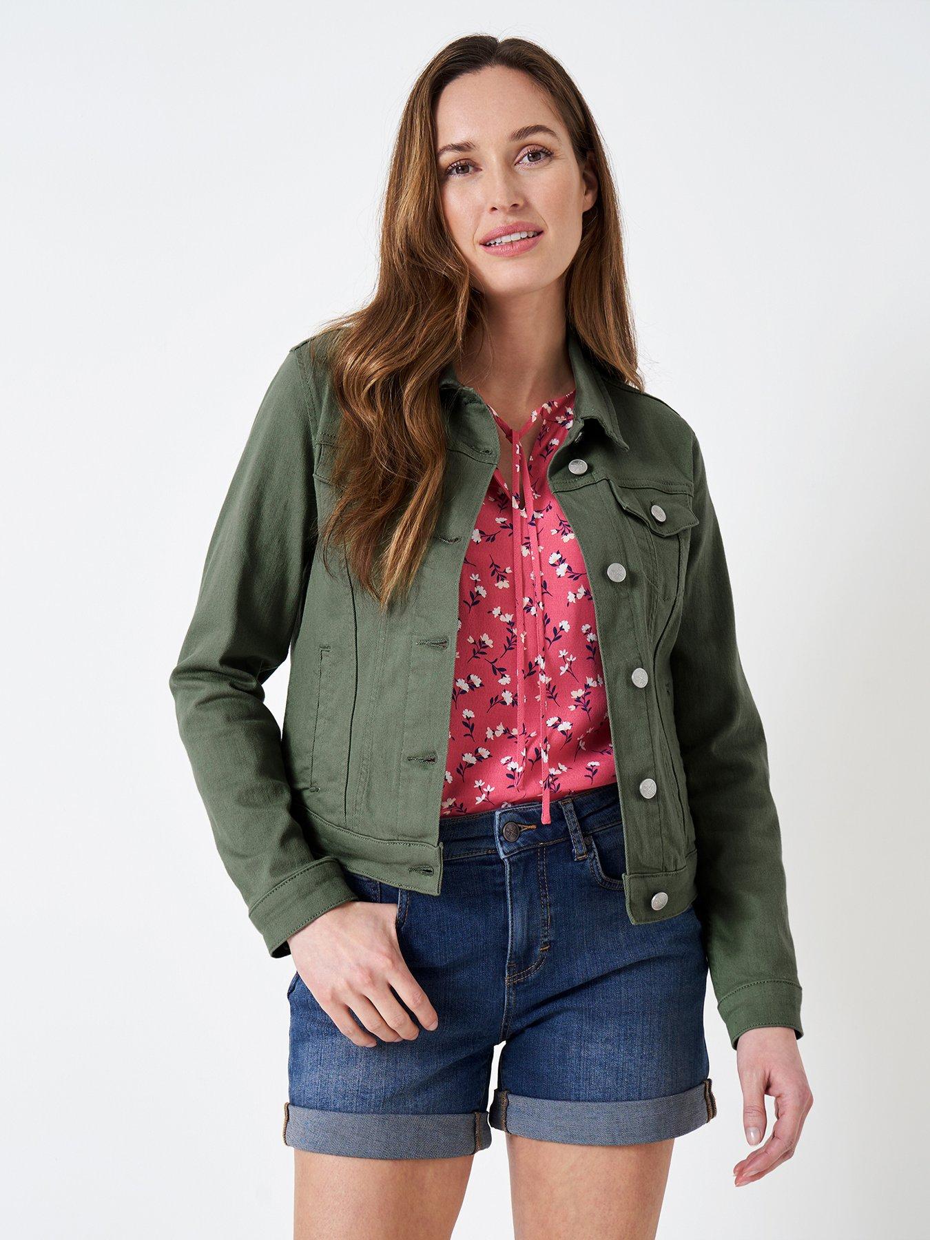 Crew Clothing Denim Western Jacket Khaki