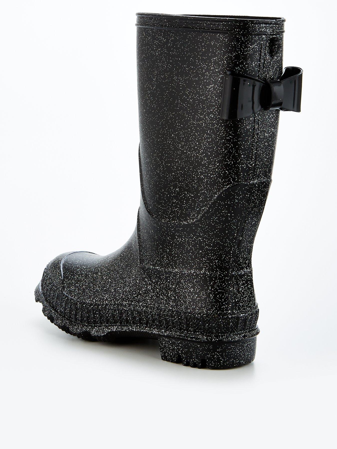 Image 3 of 6 of The Very Collection Girls Glitter Wellies - Black