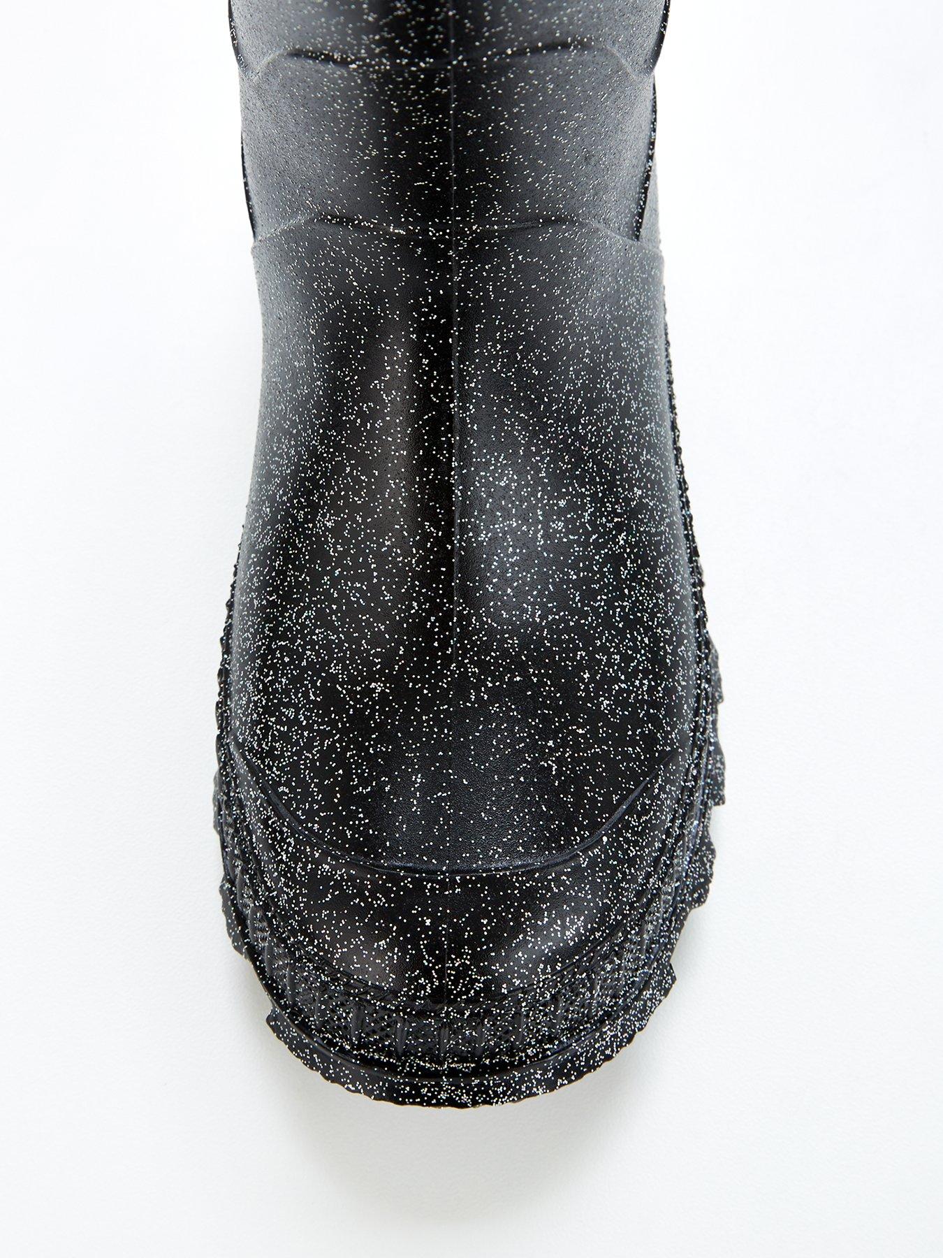 Image 4 of 6 of The Very Collection Girls Glitter Wellies - Black