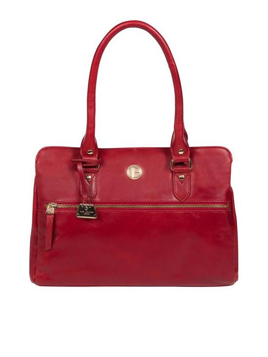 front image of pure-luxuries-london-poppy-leather-handbag
