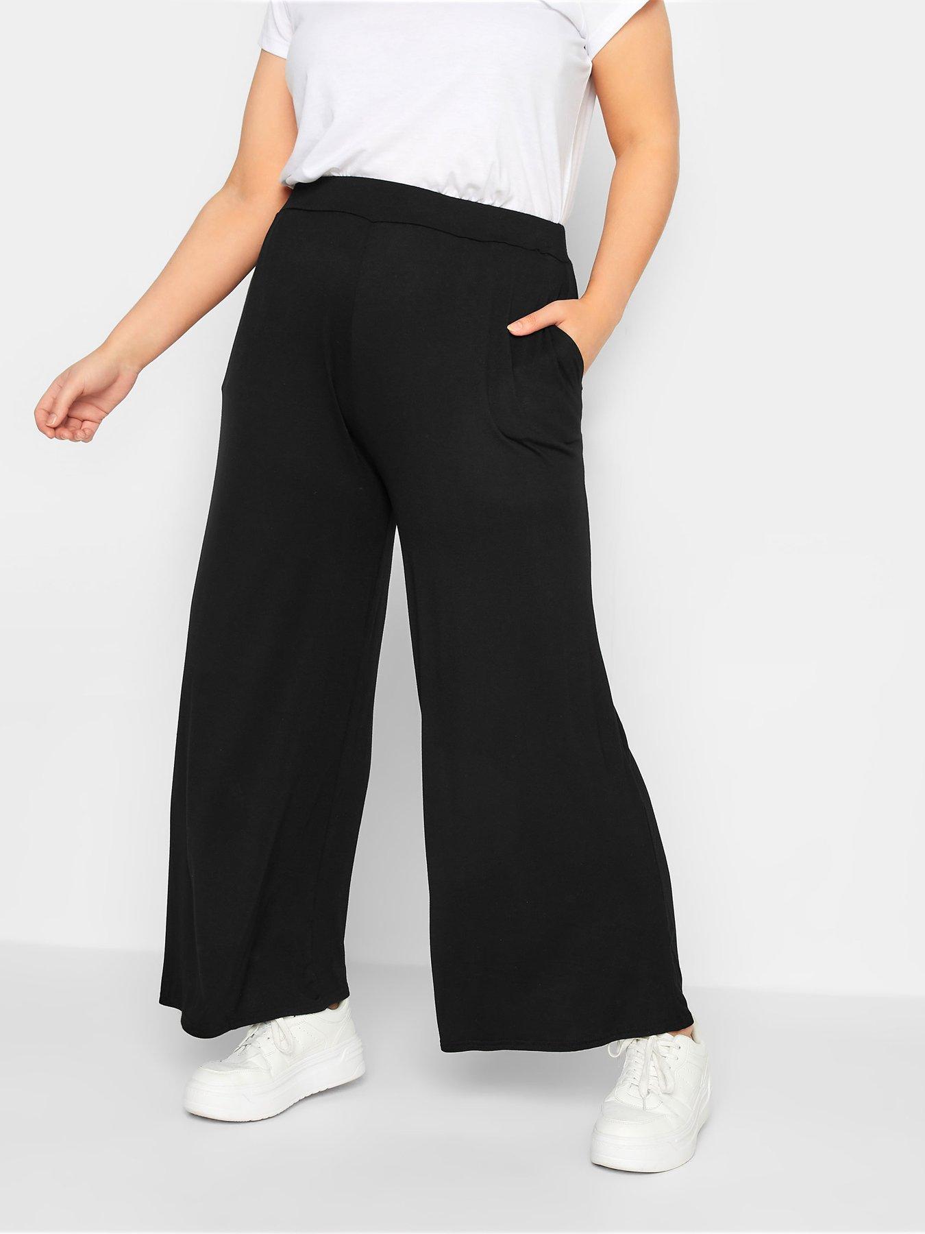 Yours Wide Leg Trouser Black