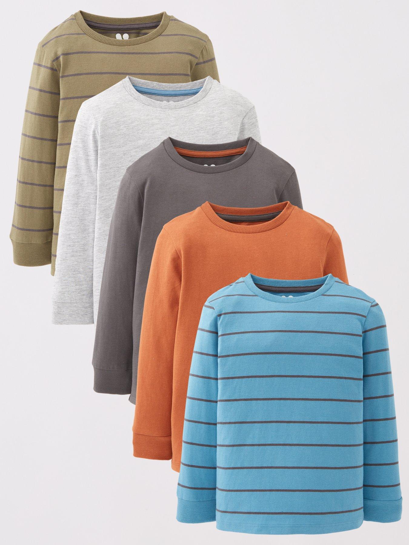mini-v-by-very-boysnbsplong-sleeve-striped-t-shirts-5-pack-ndash-multi