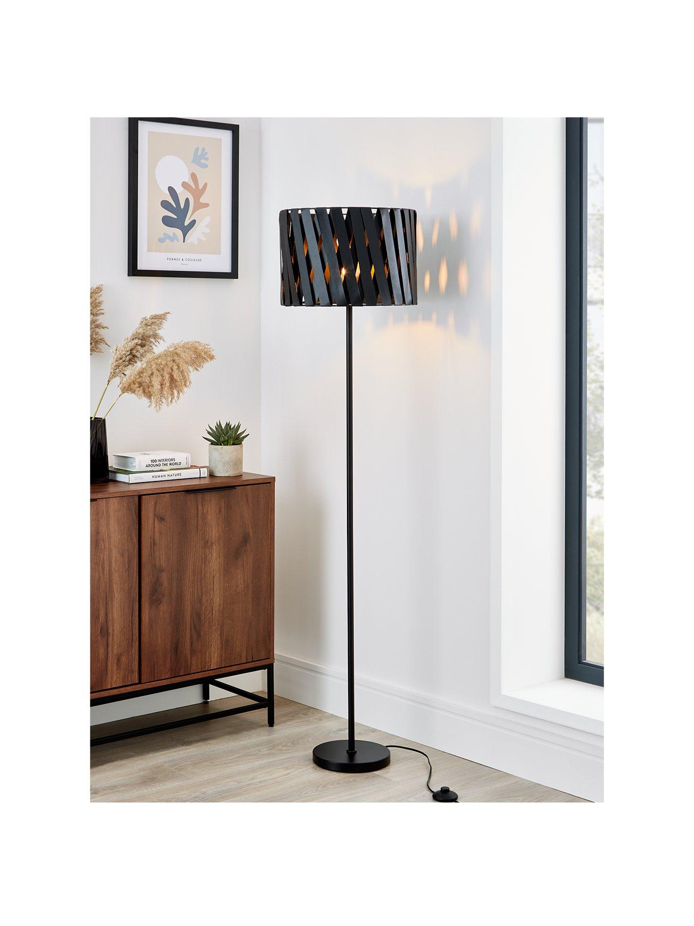 undefined Kano Faux Leather Floor Lamp