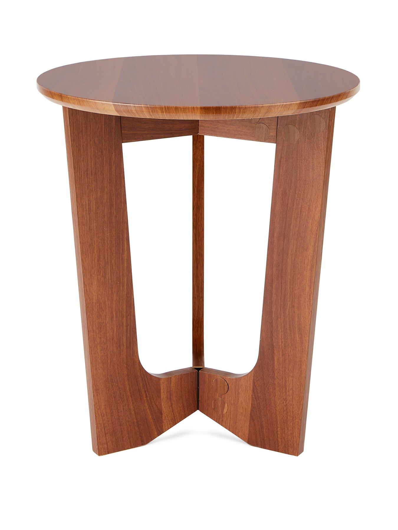  image of very-home-marcel-round-side-table-walnut