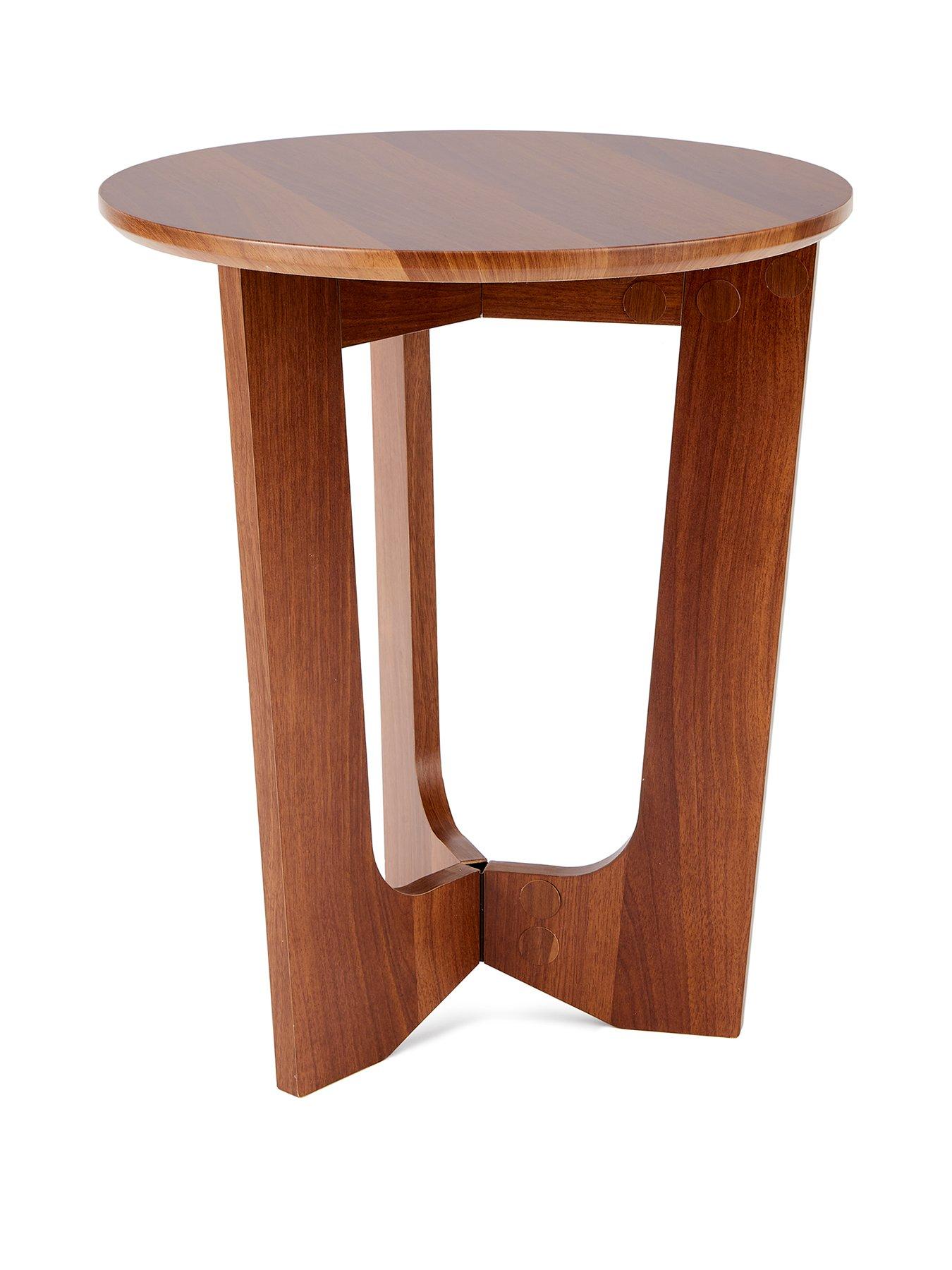  image of very-home-marcel-round-side-table-walnut