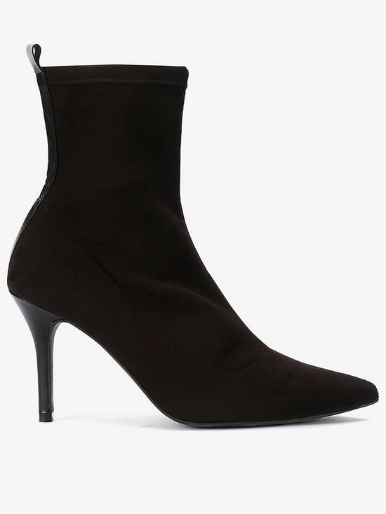 front image of mint-velvet-sian-black-sock-ankle-boots