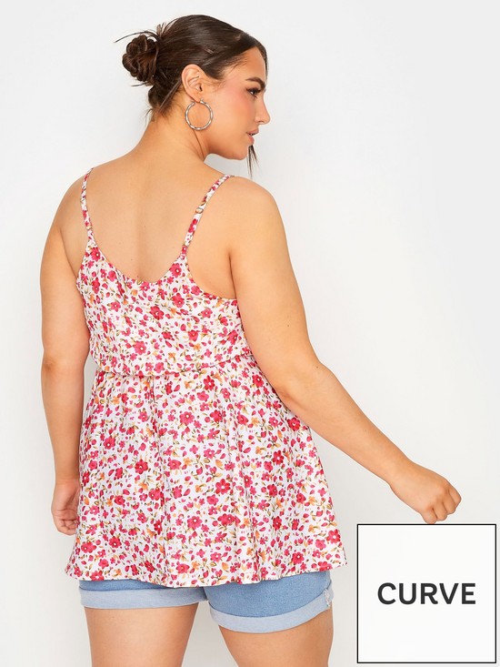 stillFront image of yours-corset-seam-cami-summer-floral
