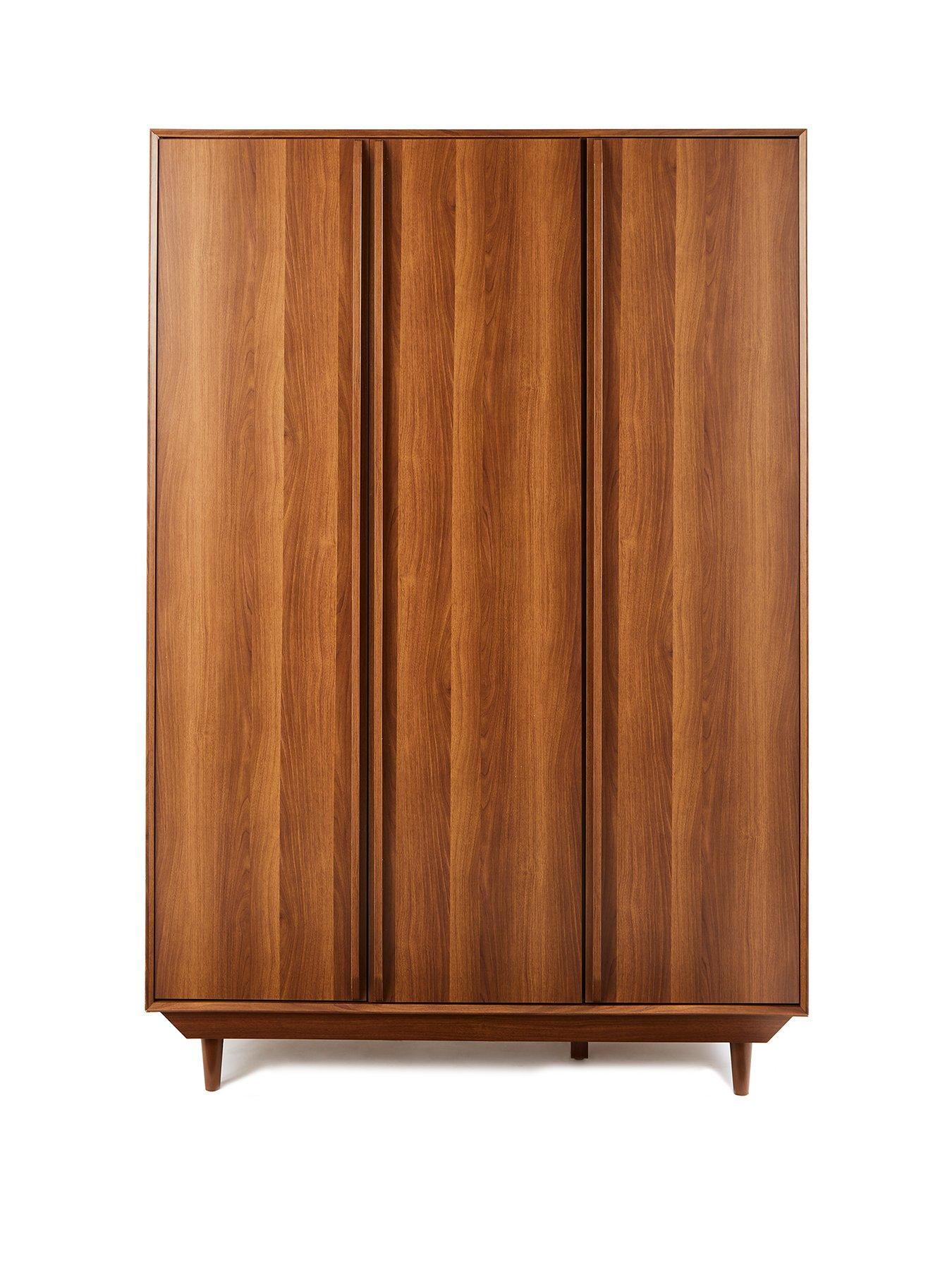 Very Home Marcel 3 Door Wardrobe Walnut littlewoods
