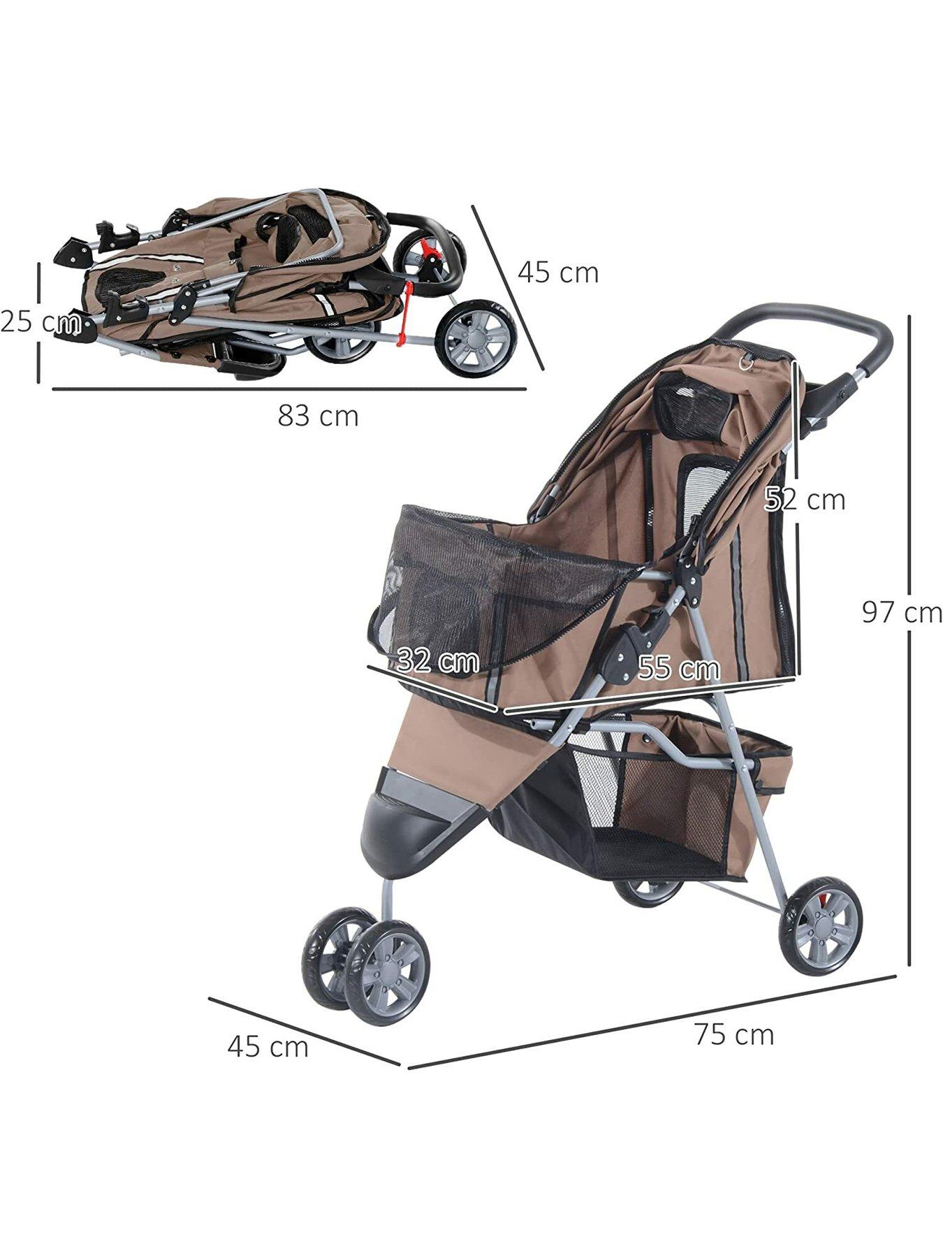 3 wheel pet stroller best sale