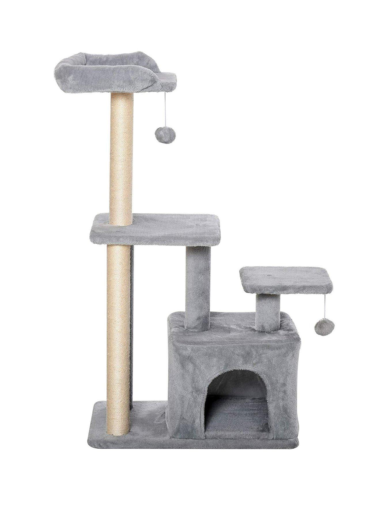 undefined Cat Tree Tower with Scratching Posts Sisal Hanging Ball Condo