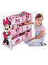 image of minnie-mouse-kids-bedroom-toy-storage-unit-with-6-fabricnbspstorage-boxes