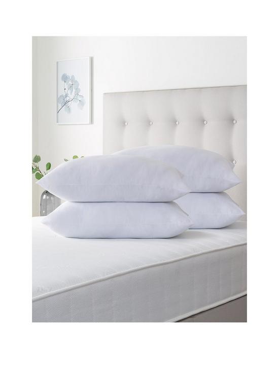 stillFront image of slumberdown-cool-summer-nights-pack-of-4-pillows-nbspfirm-support-white