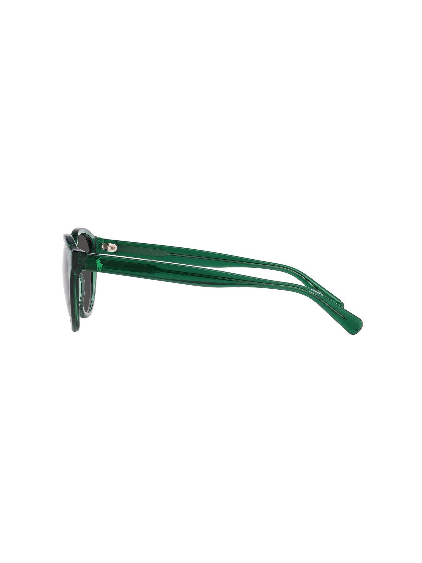  image of polo-ralph-lauren-round-sunglasses-green