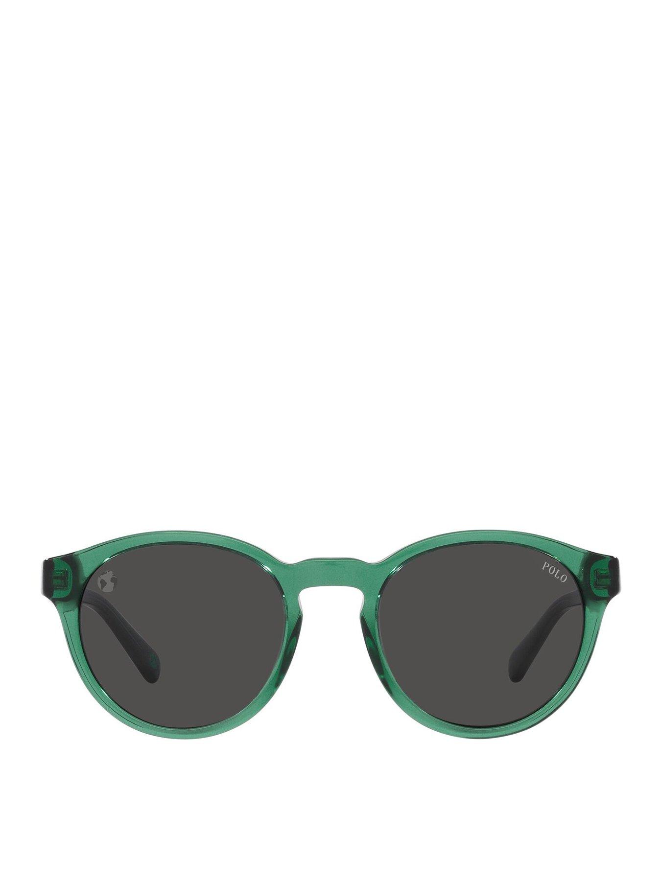 image of polo-ralph-lauren-round-sunglasses-green