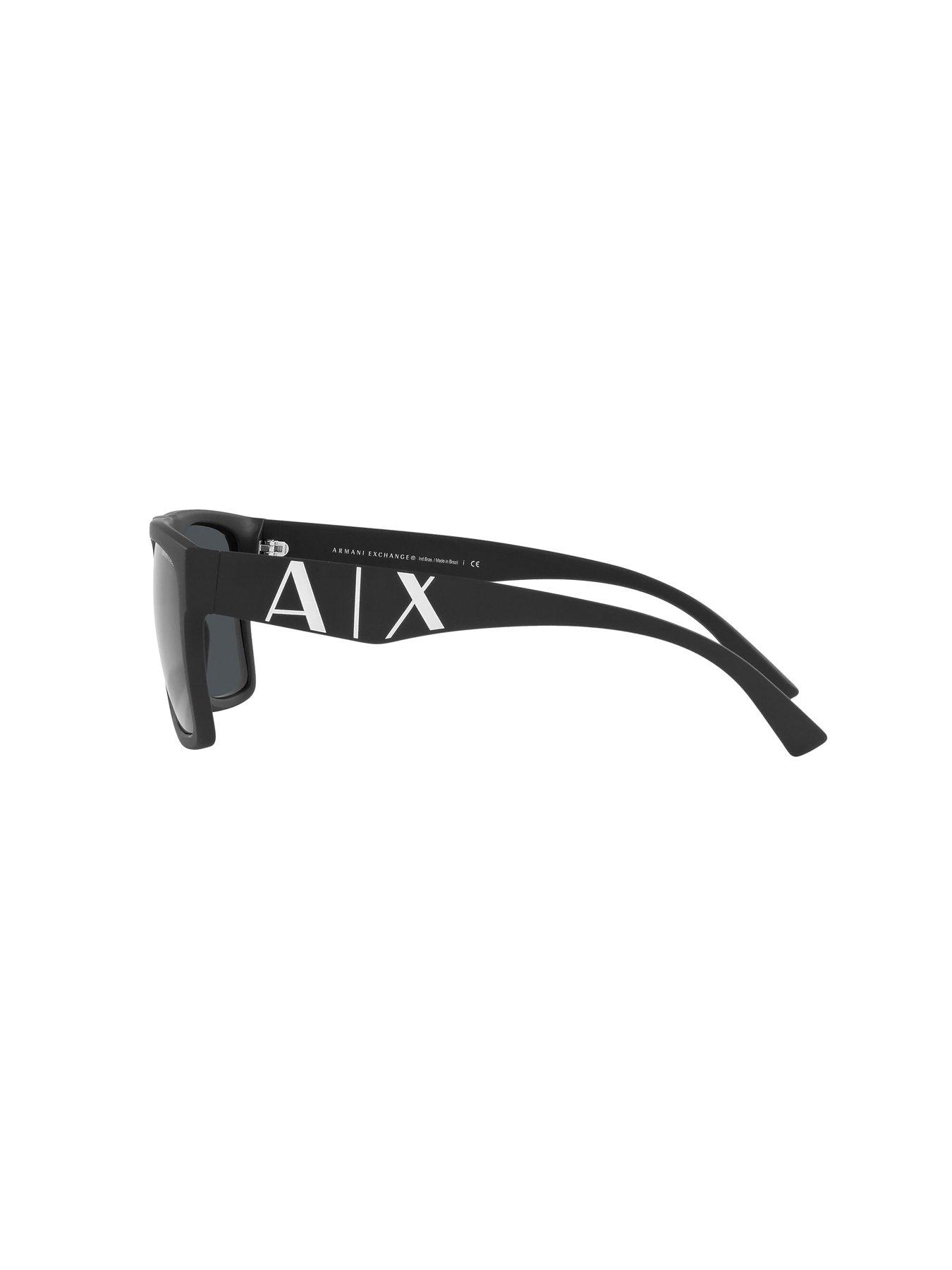  image of armani-exchange-square-sunglasses-black