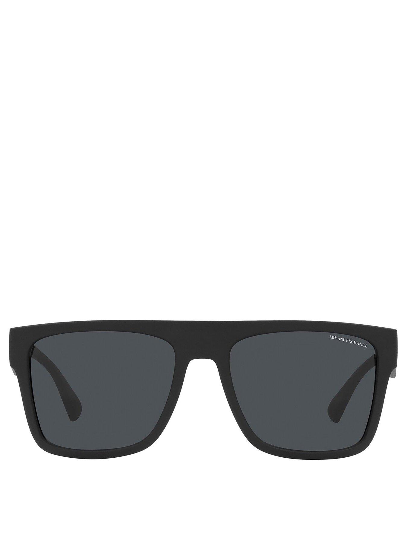 image of armani-exchange-square-sunglasses-black