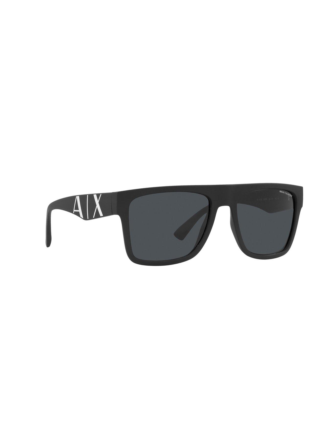  image of armani-exchange-square-sunglasses-black