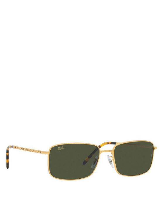 front image of ray-ban-rectangular-sunglasses