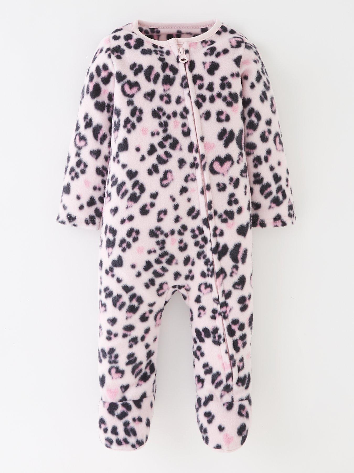 Baby girl 2024 fleece sleepsuit