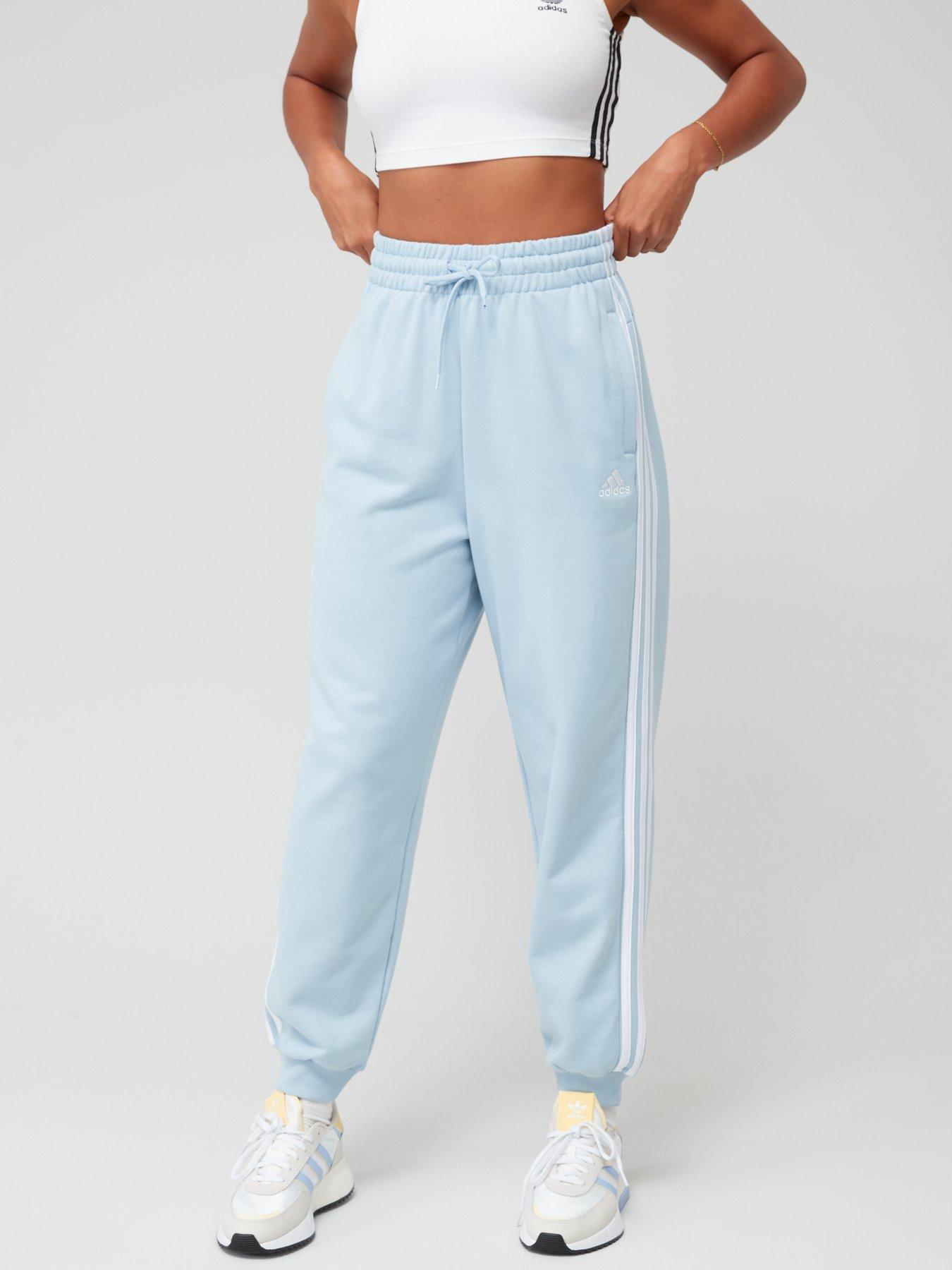 Essentials 3-stripes French Terry Loose-fit Joggers - Blue