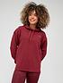  image of adidas-womens-hooded-sweat-red