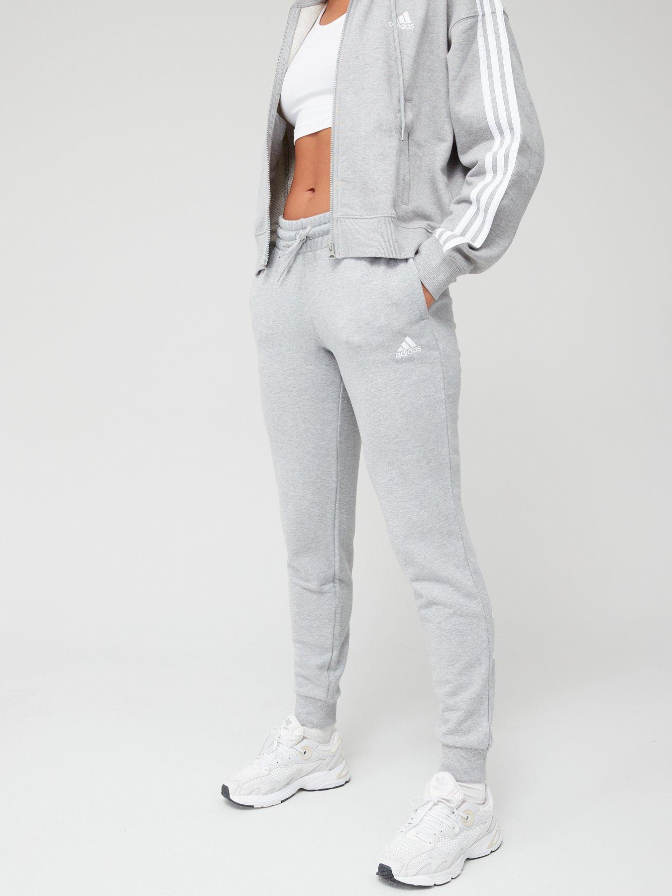 Adidas grey 2025 cuffed joggers womens