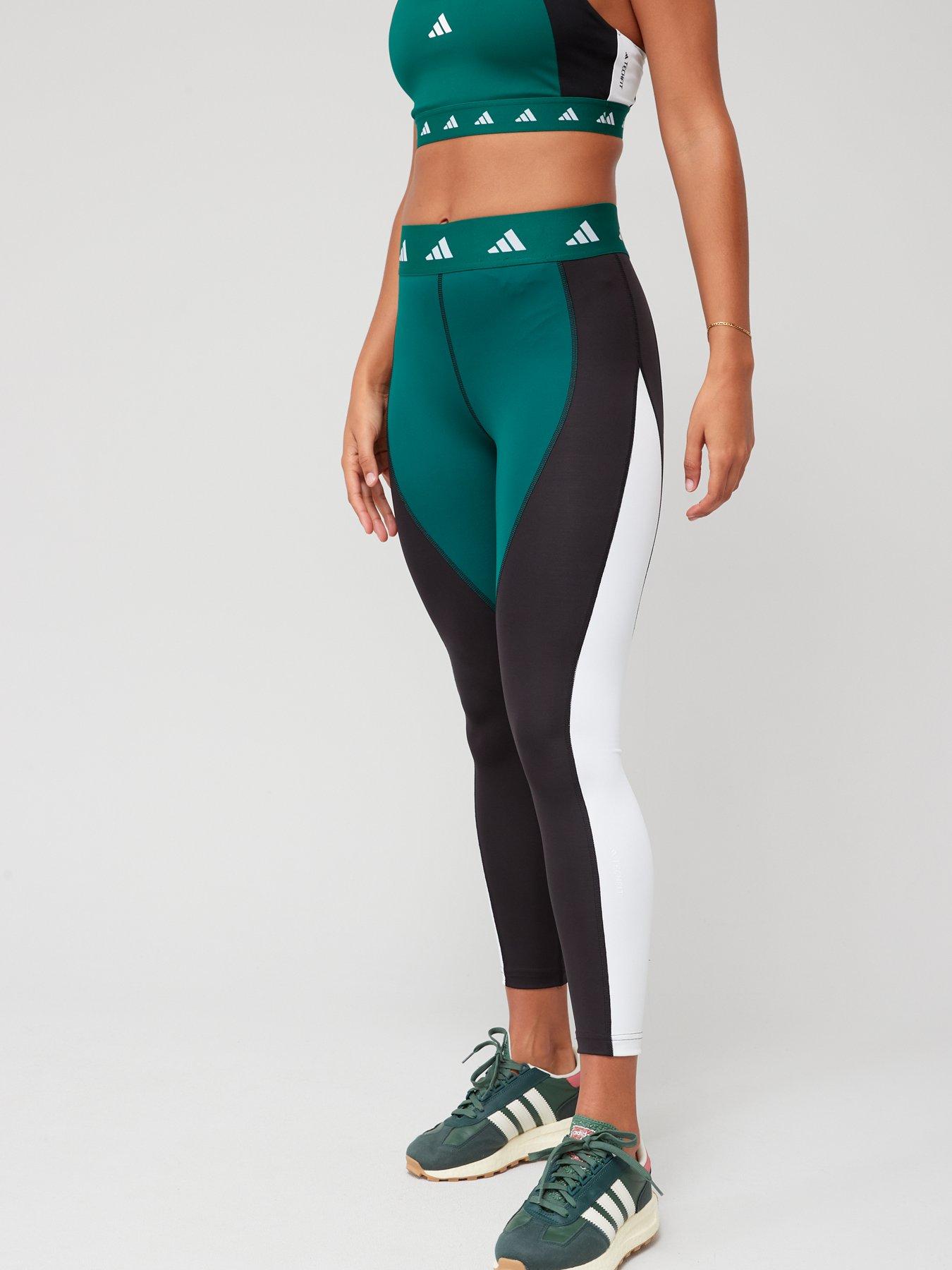 adidas Techfit Colorblock 7/8 Leggings - Red