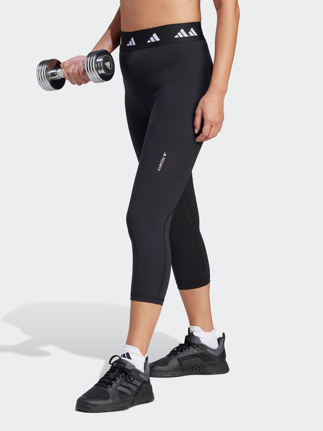 adidas Women's Performance Techfit Stash Pocket Full-length Leggings -  BLACK/WHITE