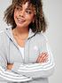  image of adidas-sportswear-essentials-3-stripes-french-terry-regular-full-zip-hoodie-grey