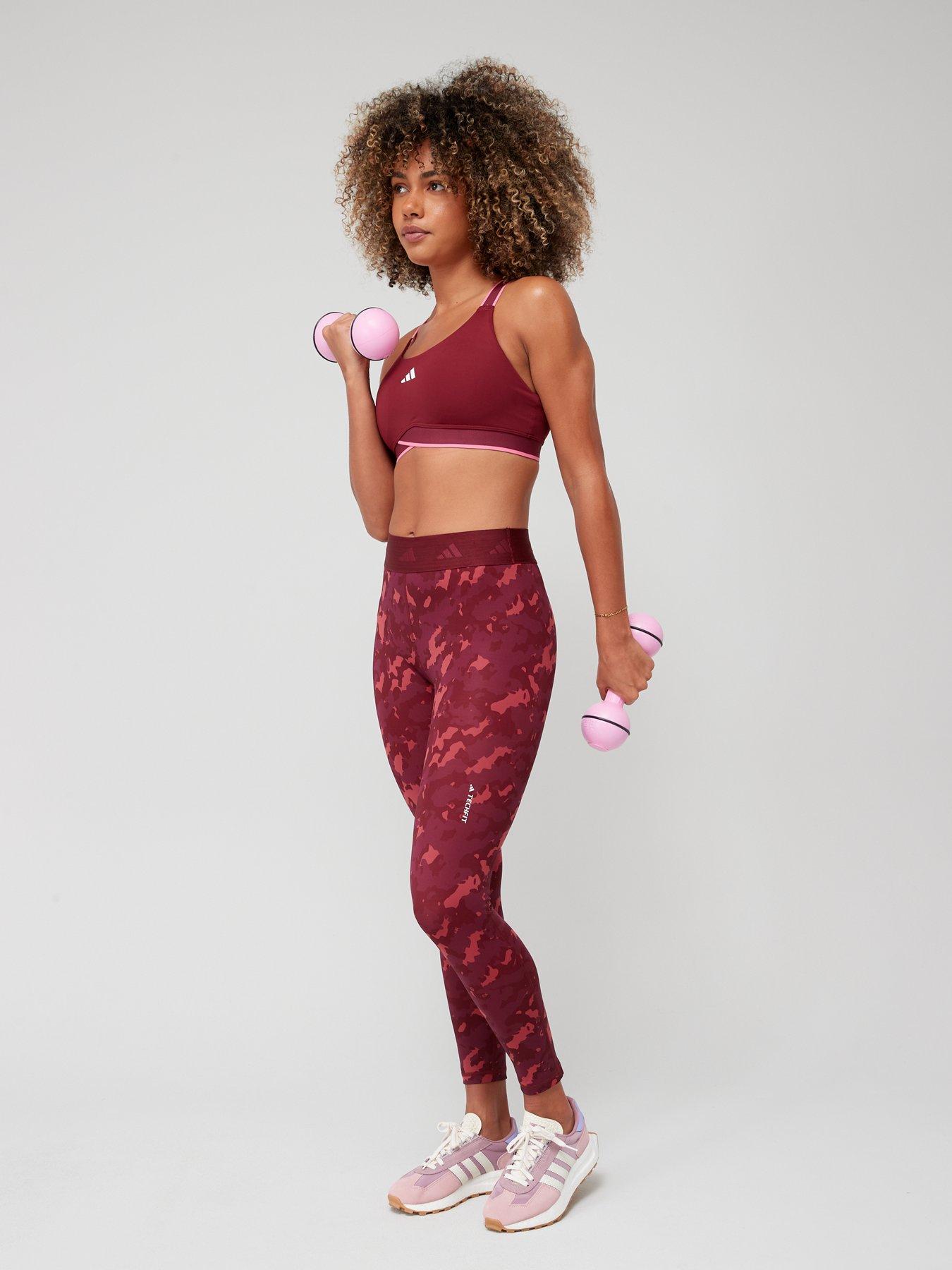 adidas Techfit Colorblock 7/8 Leggings - Red