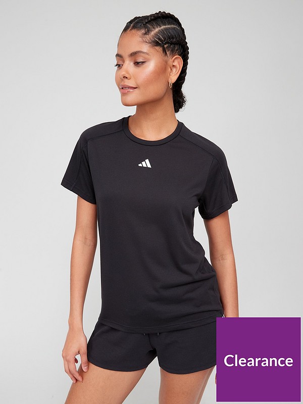 adidas Women's Performance Aeroready Train Essentials Crewneck T-shirt -  Black