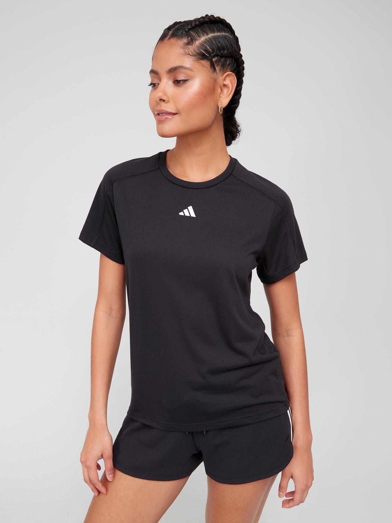 adidas Women\'s Performance Aeroready Train Essentials Crewneck T-shirt -  Black