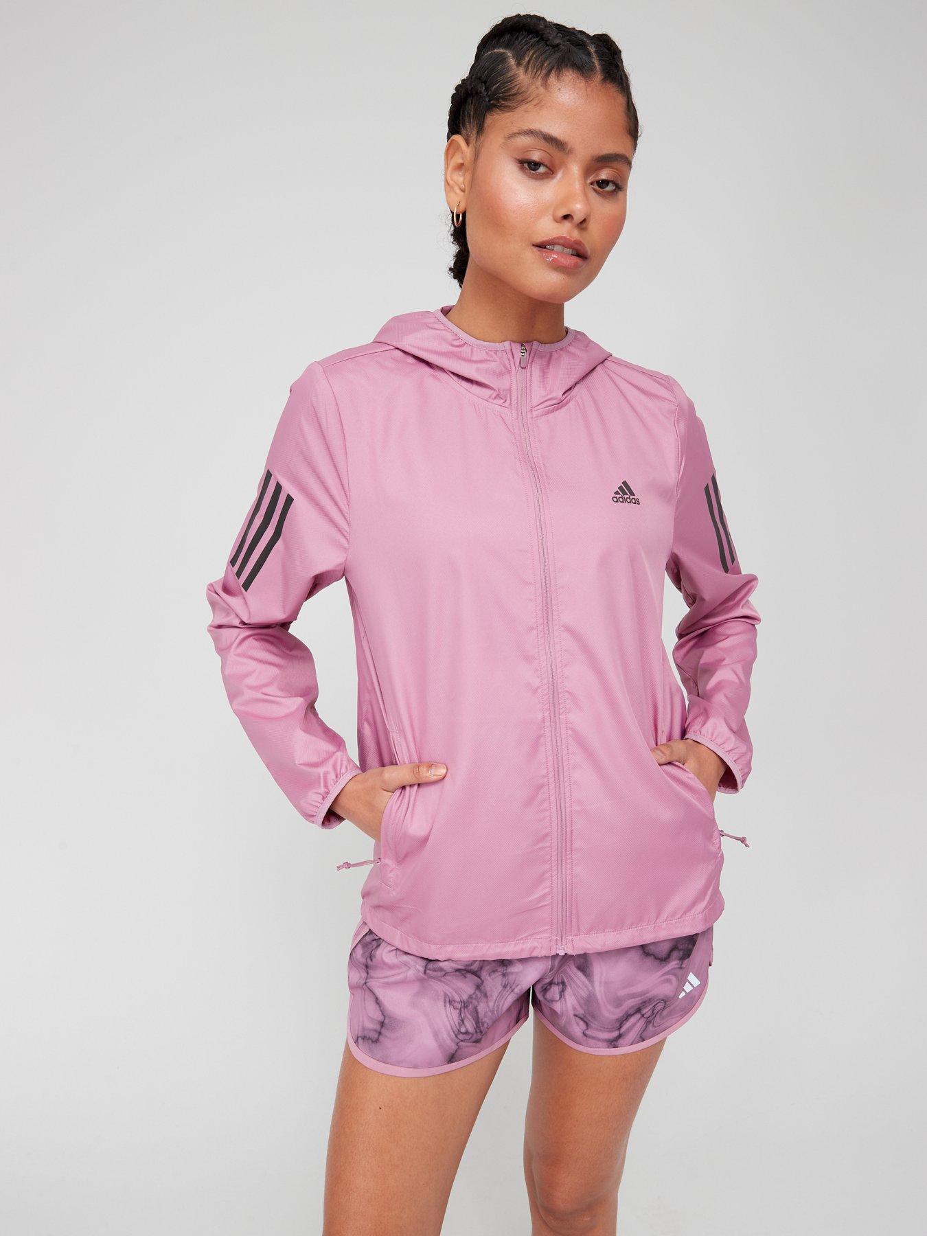 Pink cheap adidas windbreaker