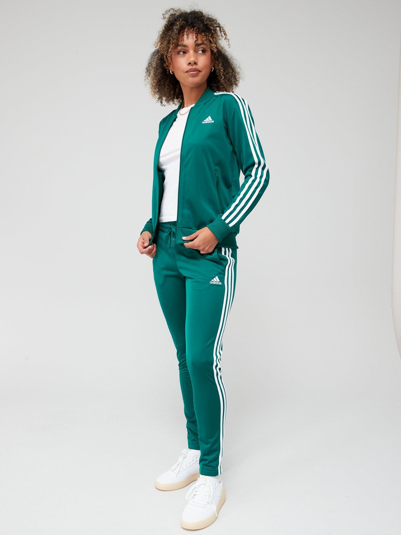 adidas Sportswear Womens Linear Tracksuit - Black/White