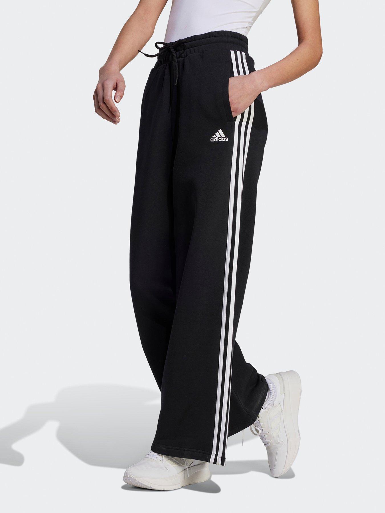 adidas Originals Women's 3-Stripe Leg Sweat Pants, Wonder White Melange,  X-Small at  Women's Clothing store