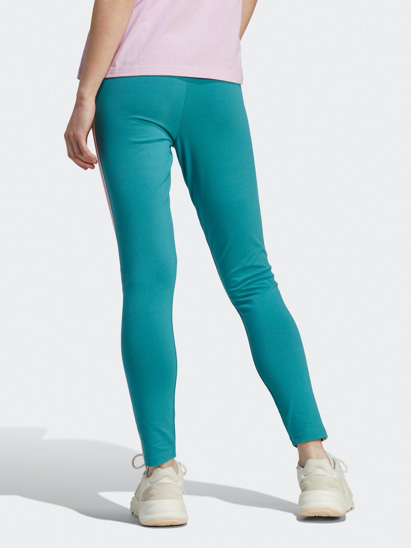 Essentials 3-Stripes High-Waisted Leggings - Blue