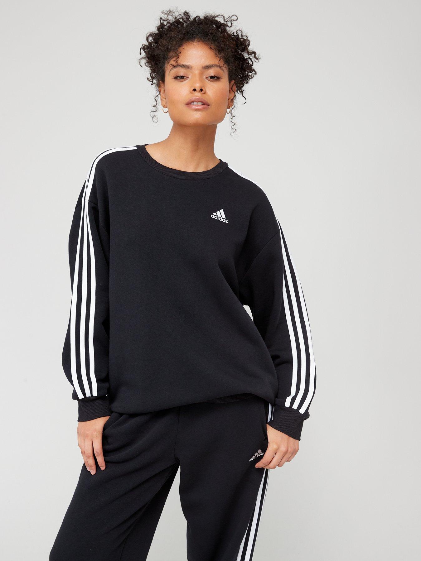 Black and white adidas sweatshirt clearance womens