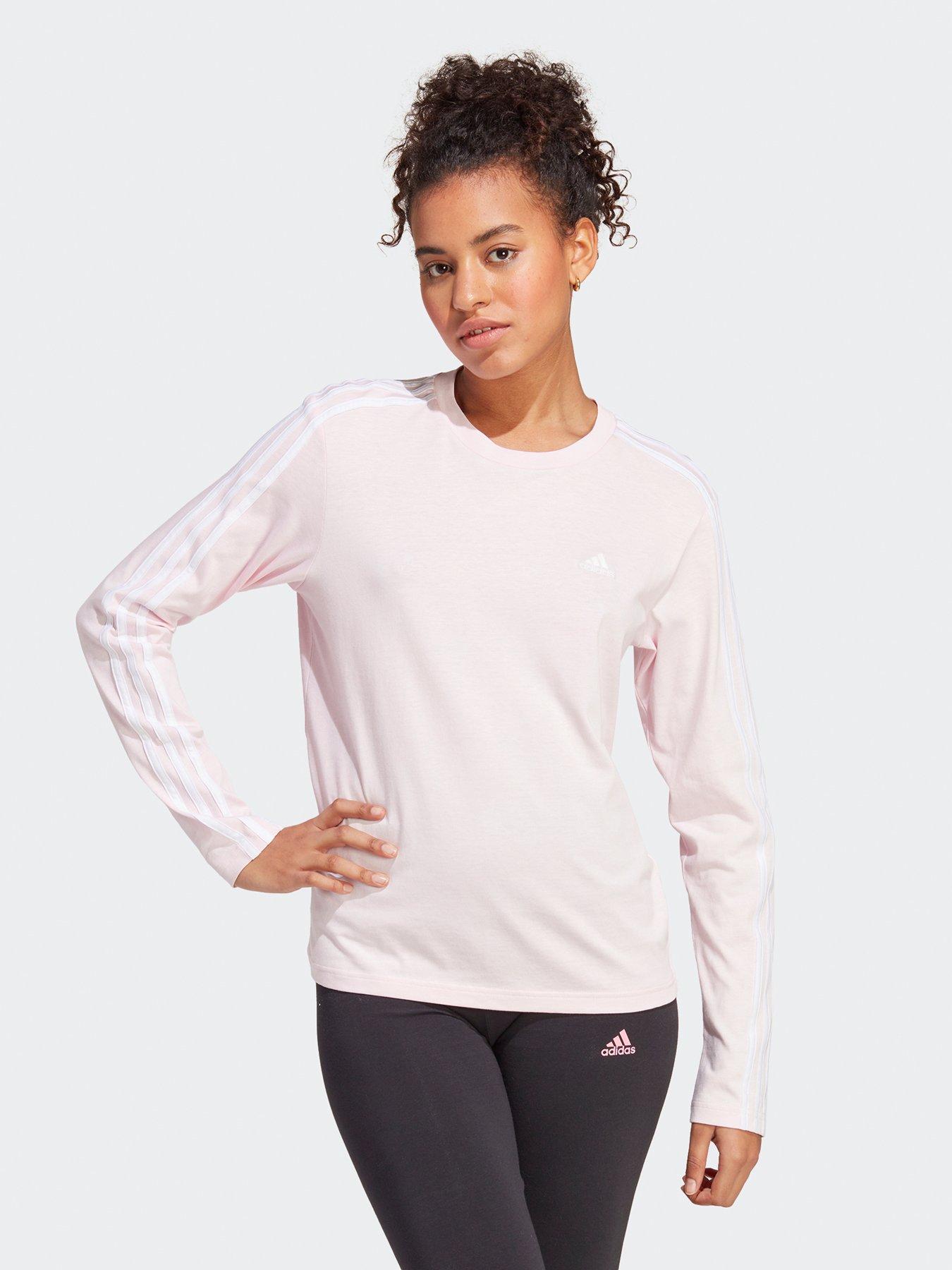 Adidas 3 stripe cheap long sleeve top womens