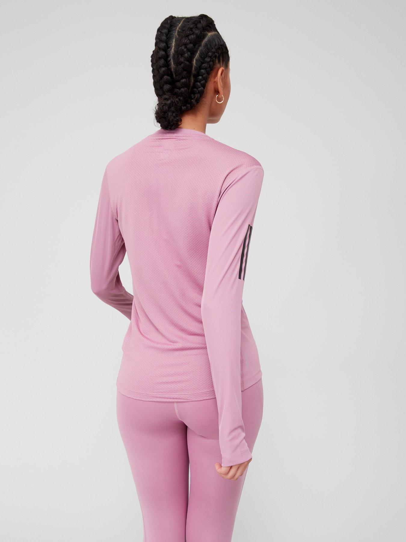 Adidas long sleeve top best sale womens pink