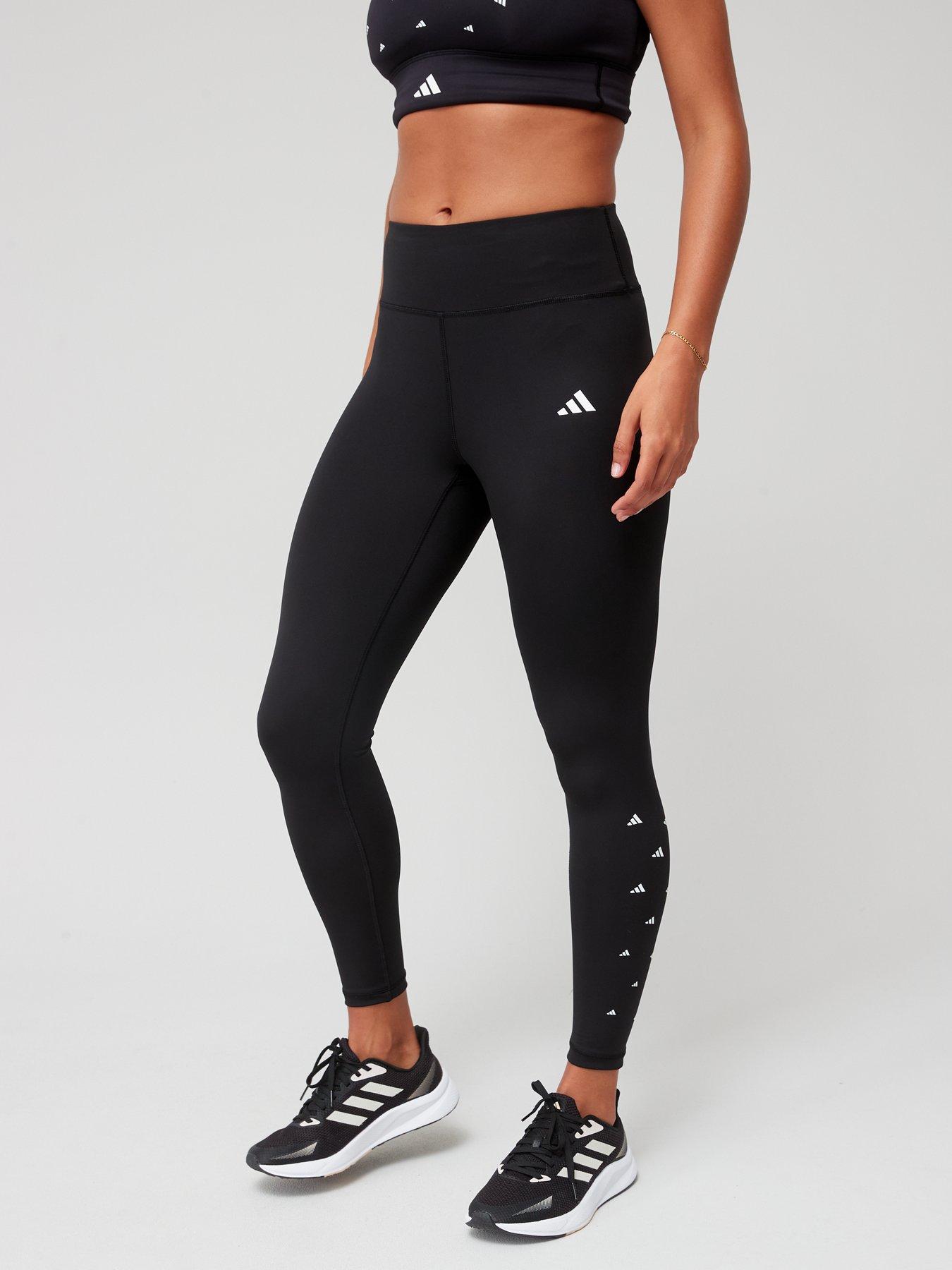 adidas Women's Performance Leggings (7/8) - BLACK/WHITE