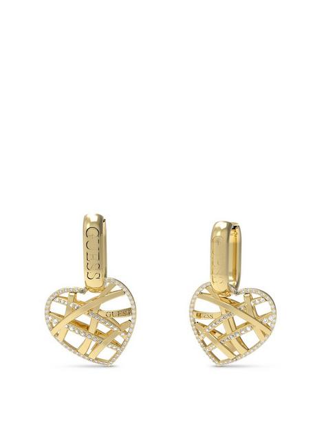 guess-heart-cage-earrings
