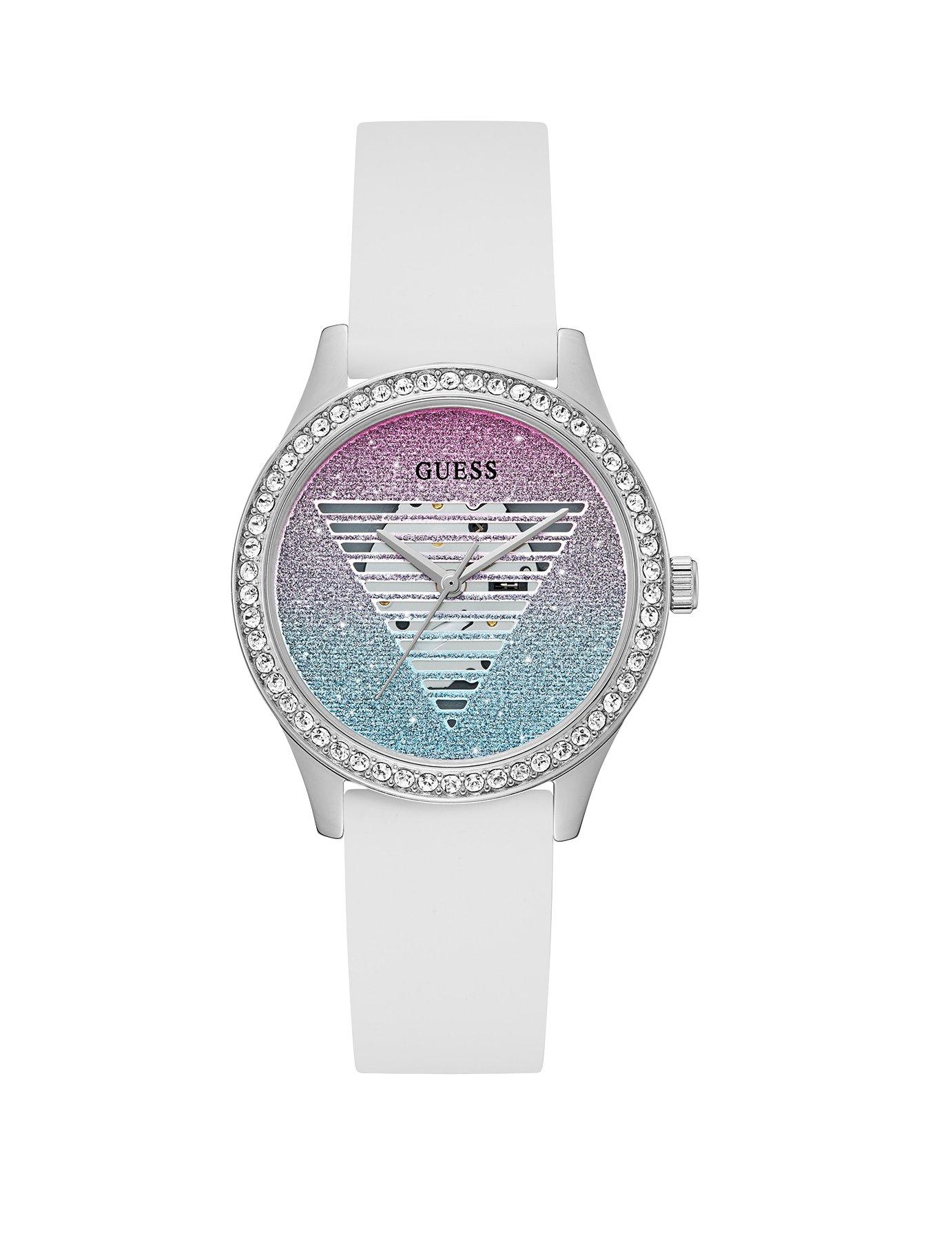 Guess ladies clearance watch white strap