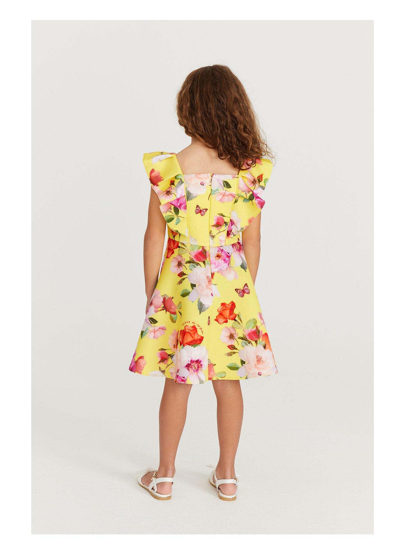 Ted baker girls yellow cheap dress