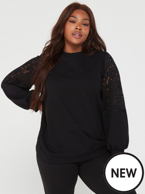 v-by-very-curve-lace-sleeve-crew-neck-sweatshirt