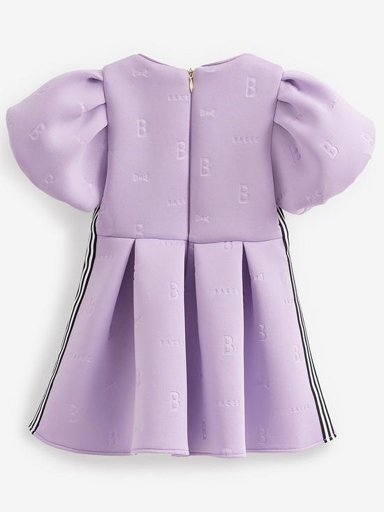 back image of ted-baker-baker-by-ted-baker-toddler-girls-embossed-scuba-dress-lilac