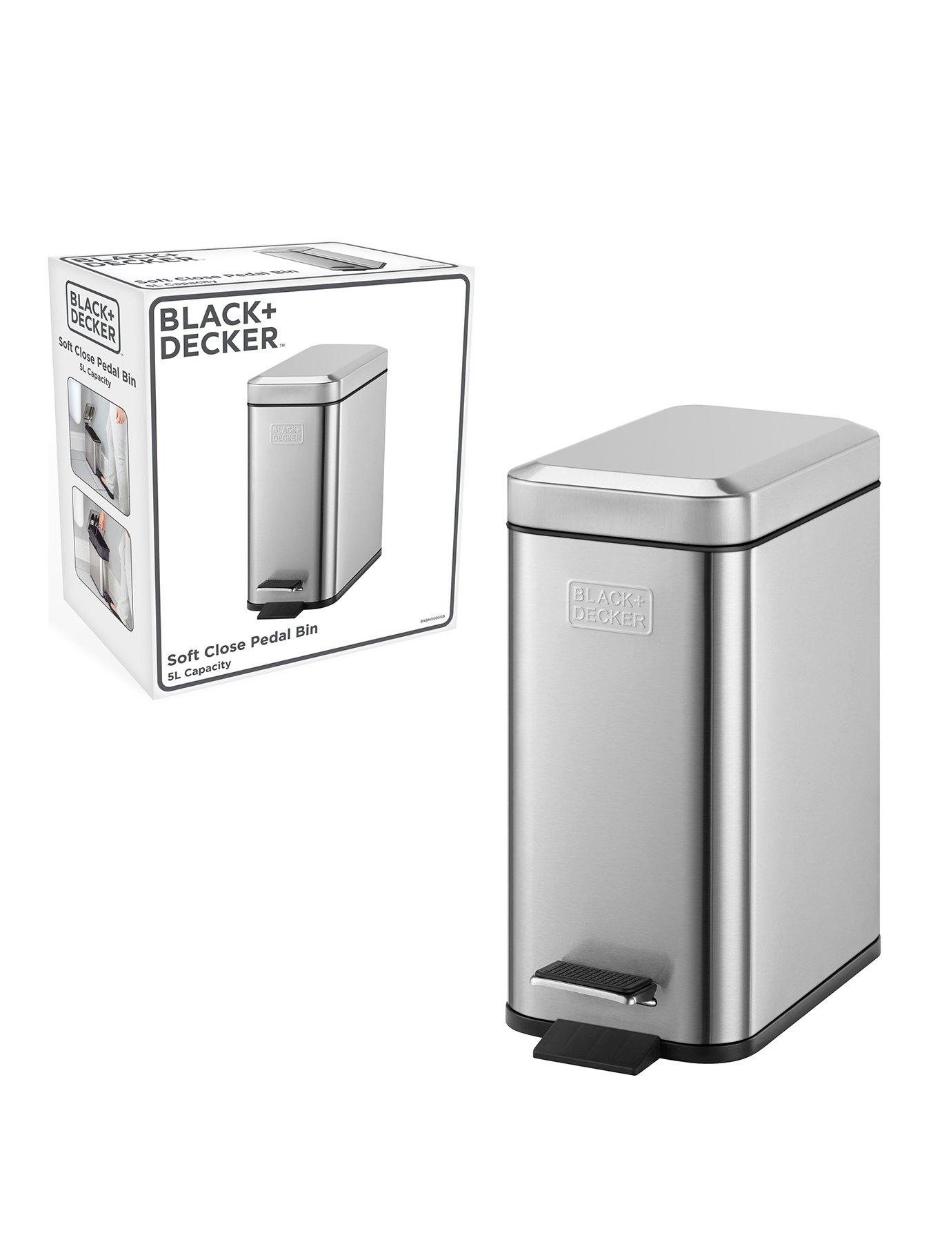 Image 1 of 7 of Black & Decker 5L Slimline Soft Close Pedal Bin