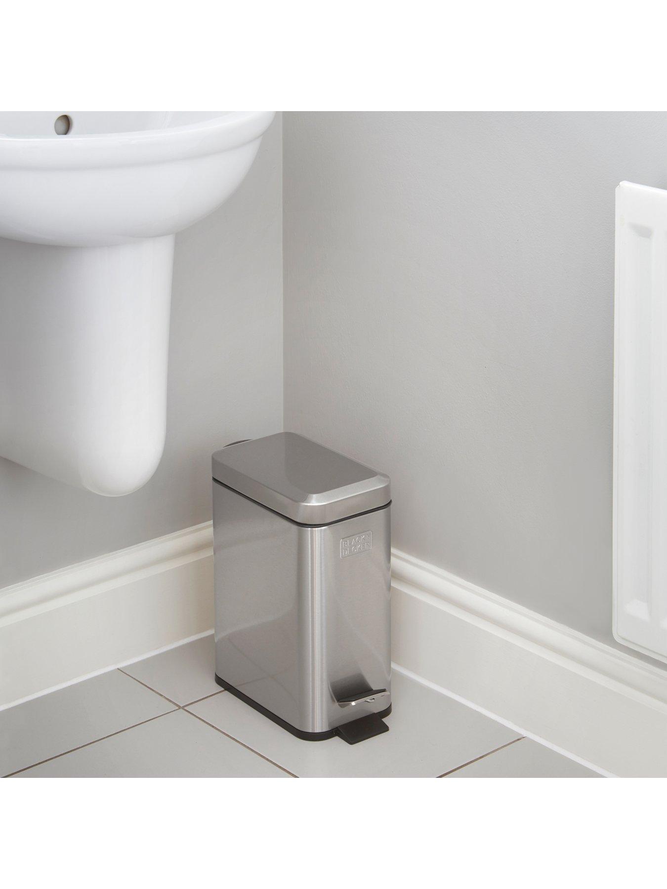 image of black-decker-5l-slimline-soft-close-pedal-bin